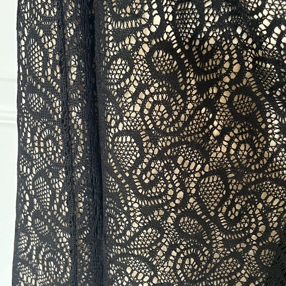 Boston Proper Lace Overlay Palazzo Pants - Picture 2 of 7
